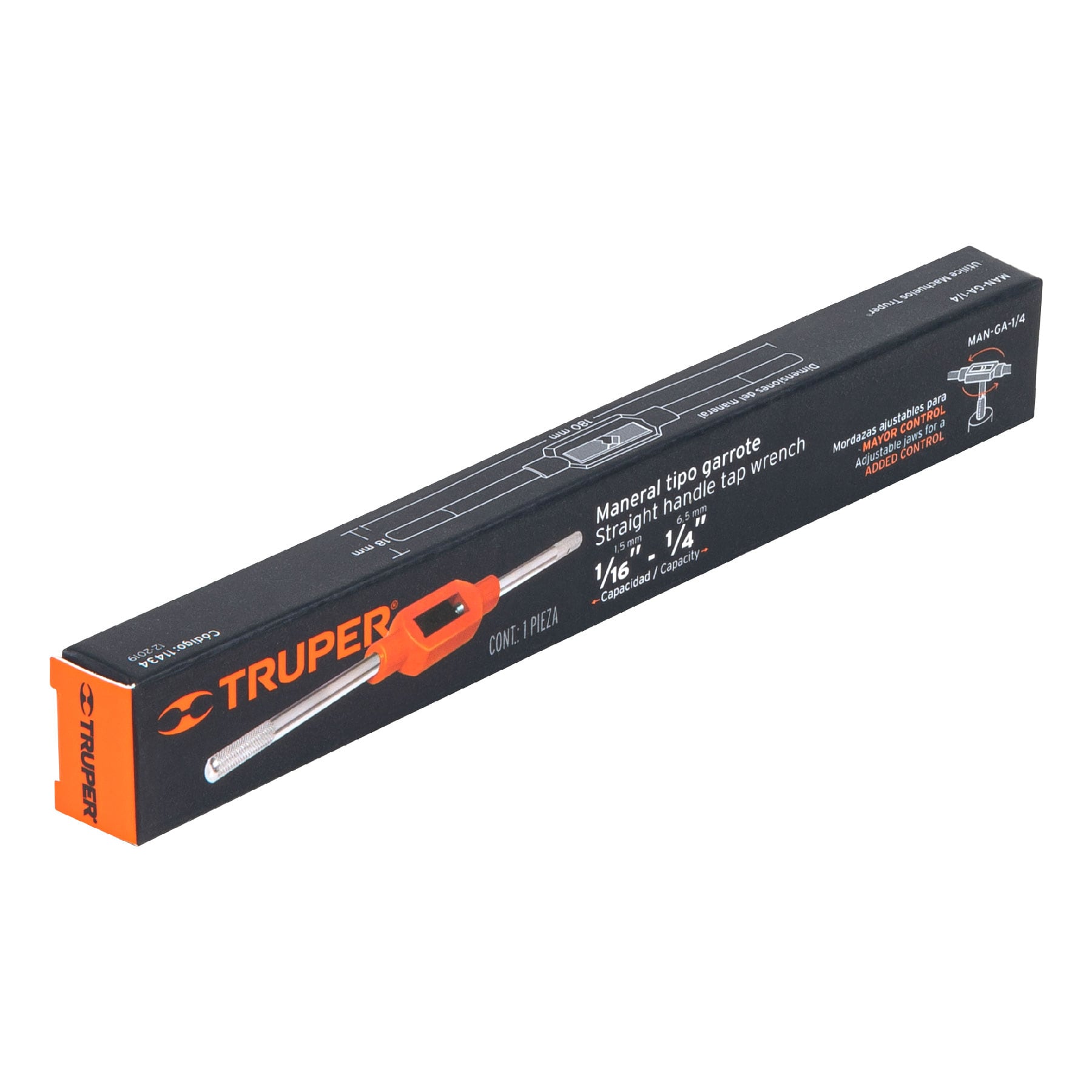 Maneral tipo garrote para machuelo 1/4", Truper