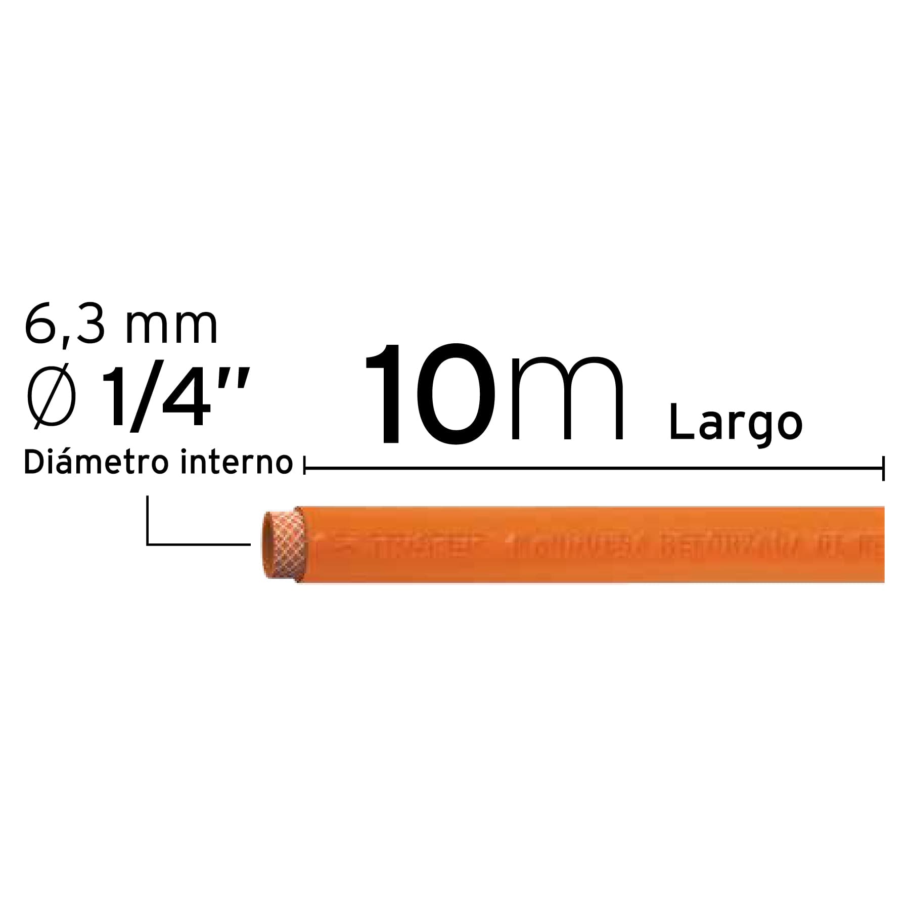 Manguera para compresor, de PVC, 10m x 1/4", Truper