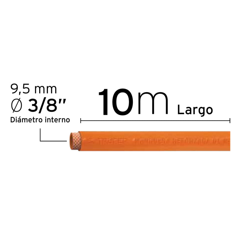 Manguera de PVC para compresor,  10 m x 3/8",  Truper