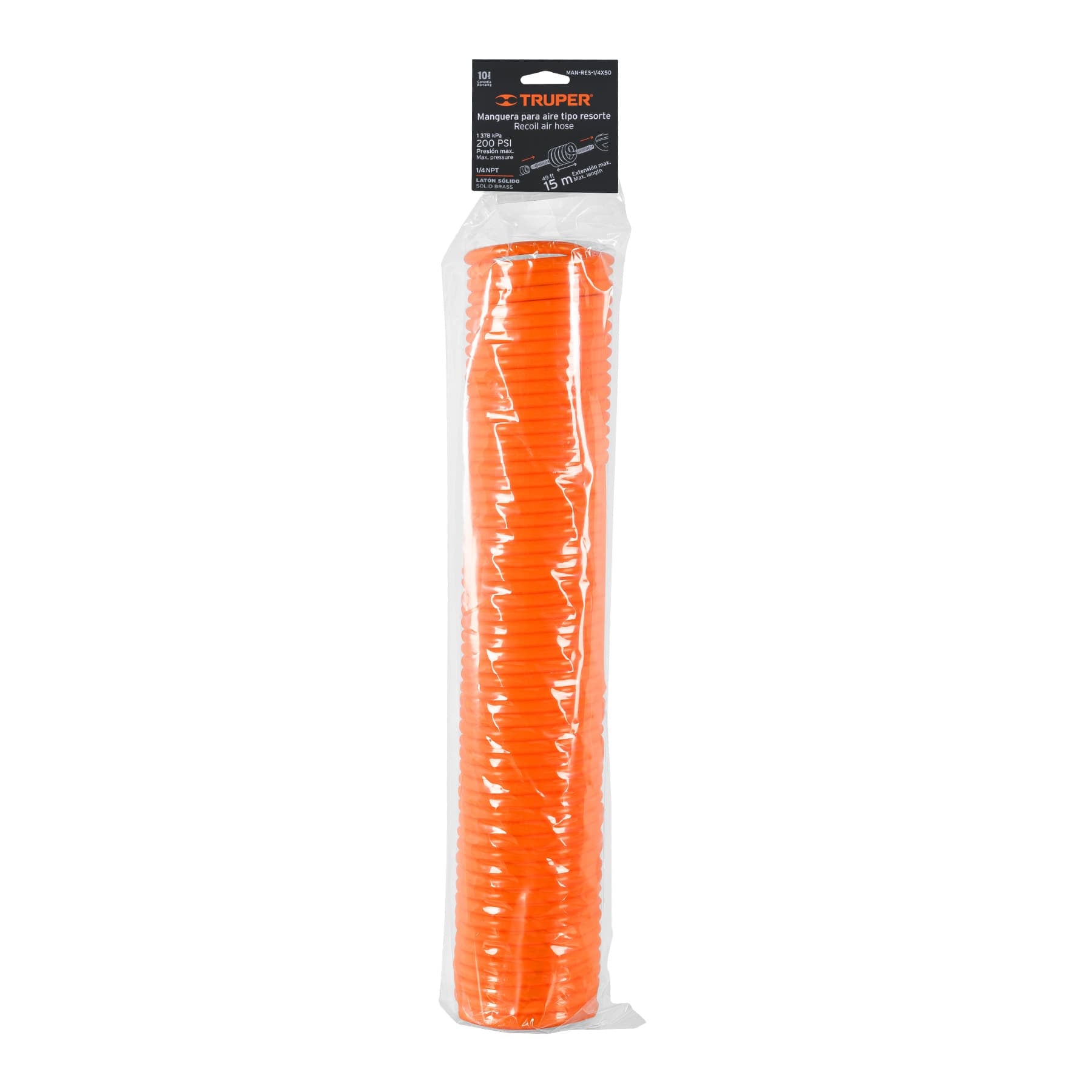 Manguera para compresor, tipo resorte, 15.2 m, Truper