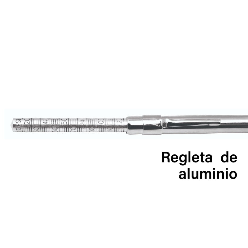 Calibrador de presión 120 psi cabeza doble,  Truper