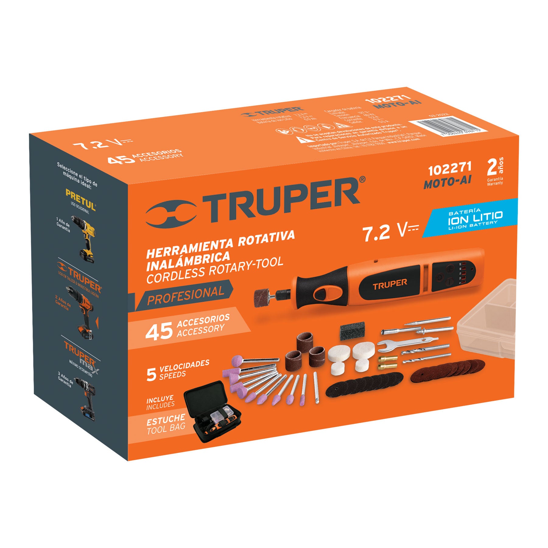 Herramienta rotativa inalámbrica 7.2V, Truper PRO