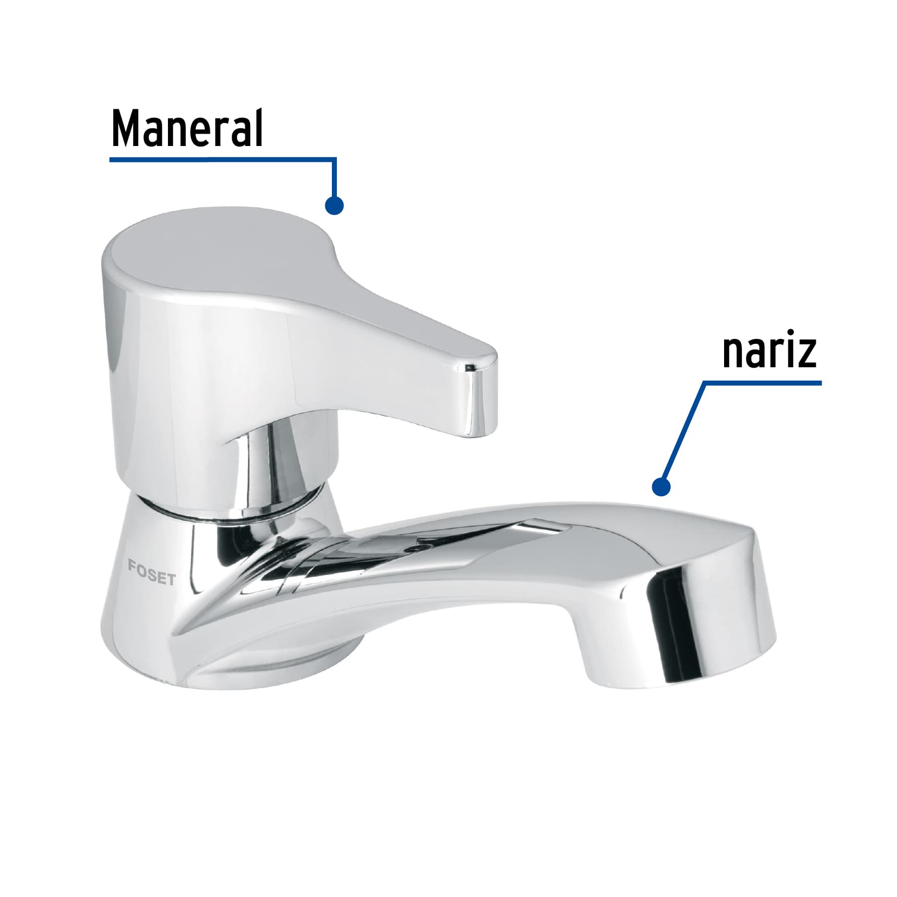 Llave individual lavabo, ABS, palanca, BASIC