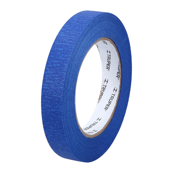Cinta masking tape azul de 3/4" x 50 m,  Truper