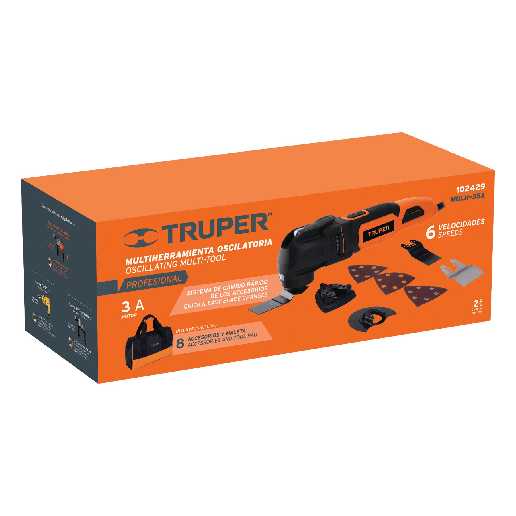 Multiherramienta 350W con 9 accesorios, Truper PRO