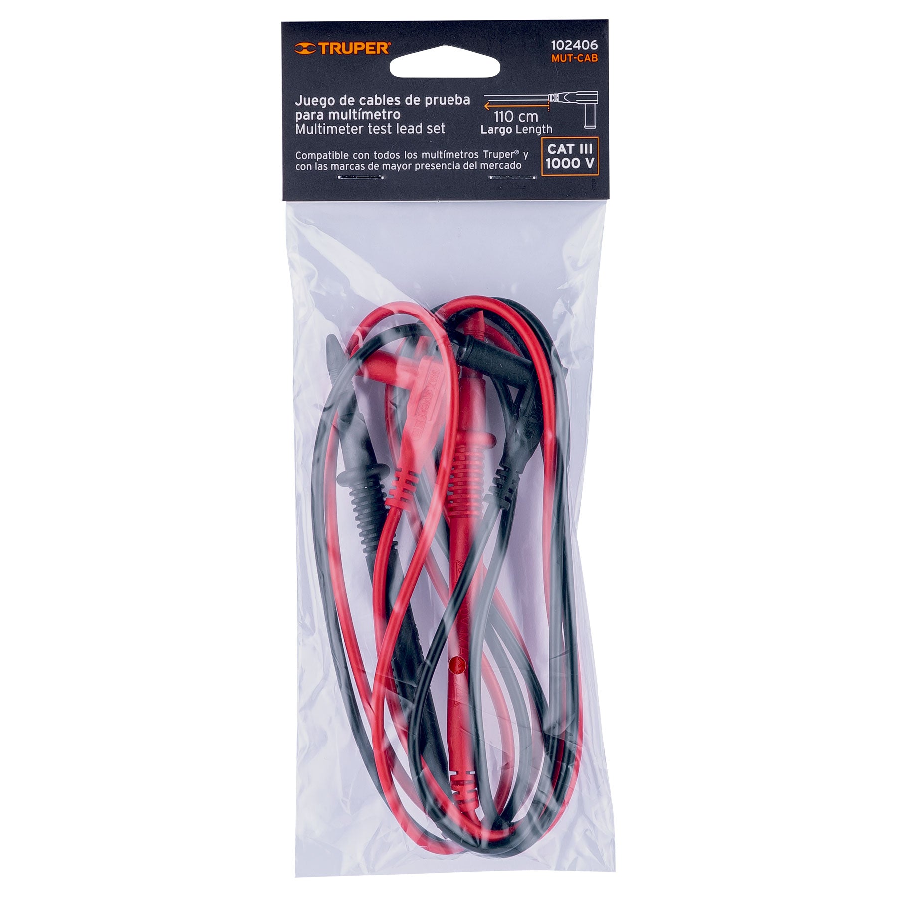 Juego de cables de prueba para multímetro, Truper