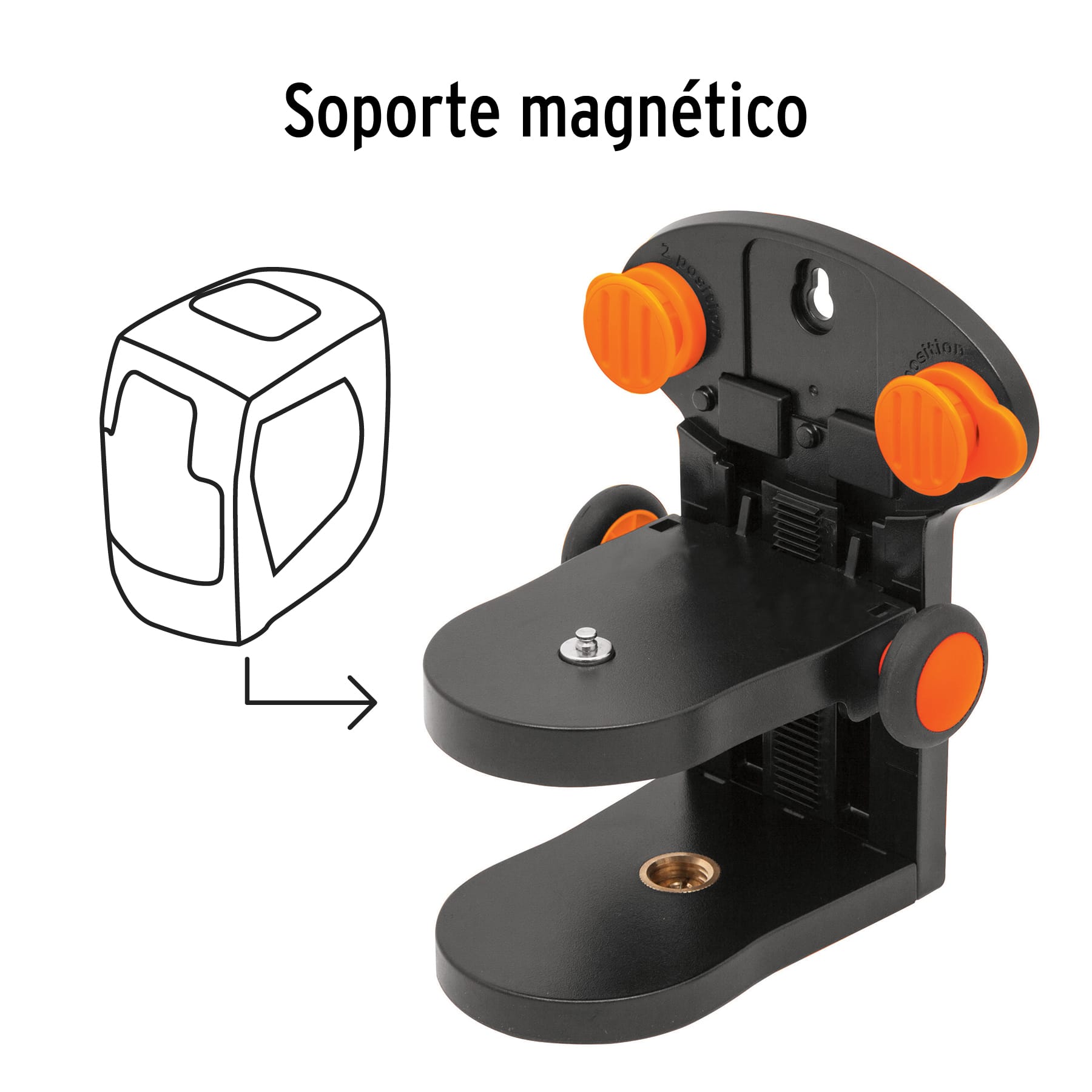 Nivel láser verde, alcance 30 m, recargable, Truper