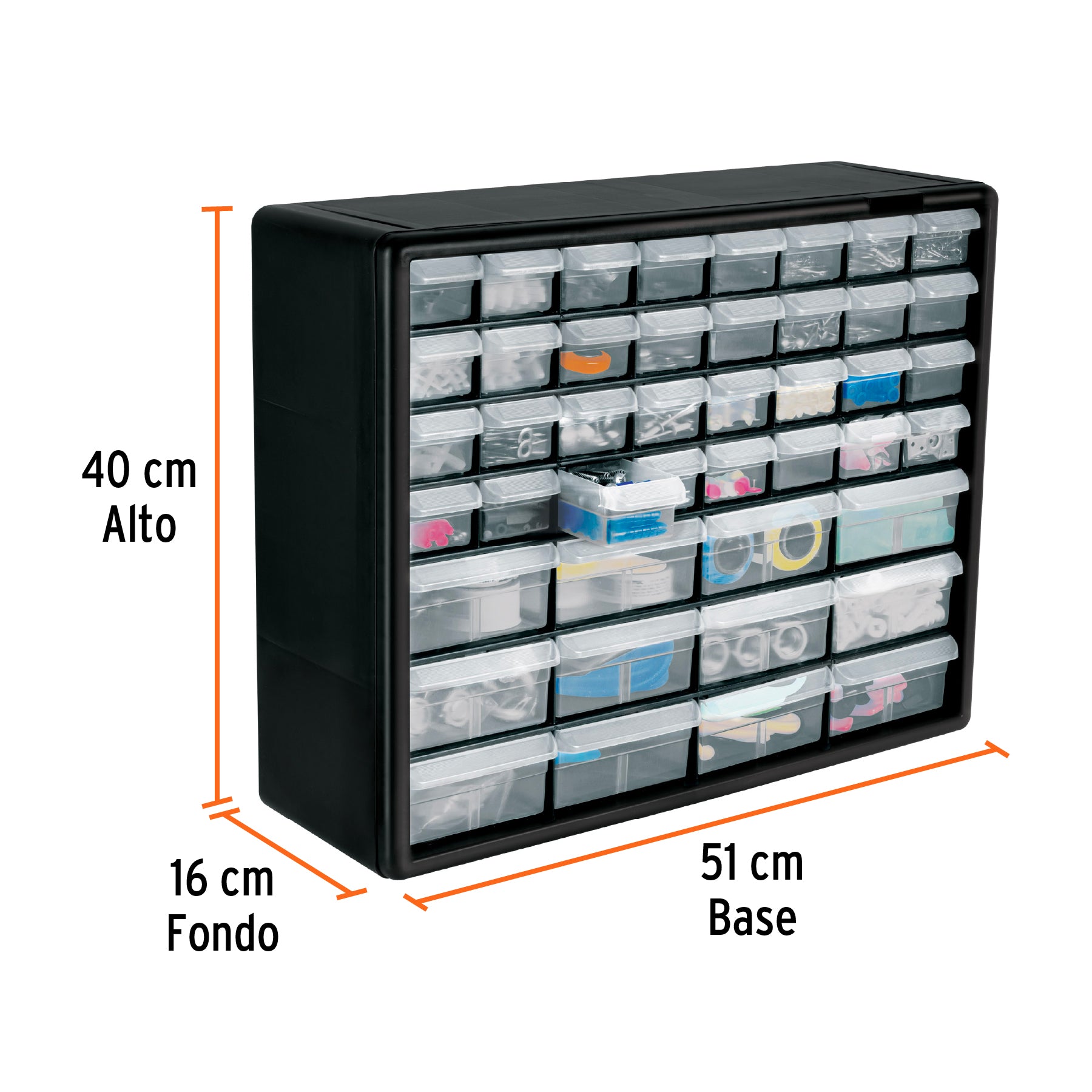 Organizador con 44 gavetas, Truper
