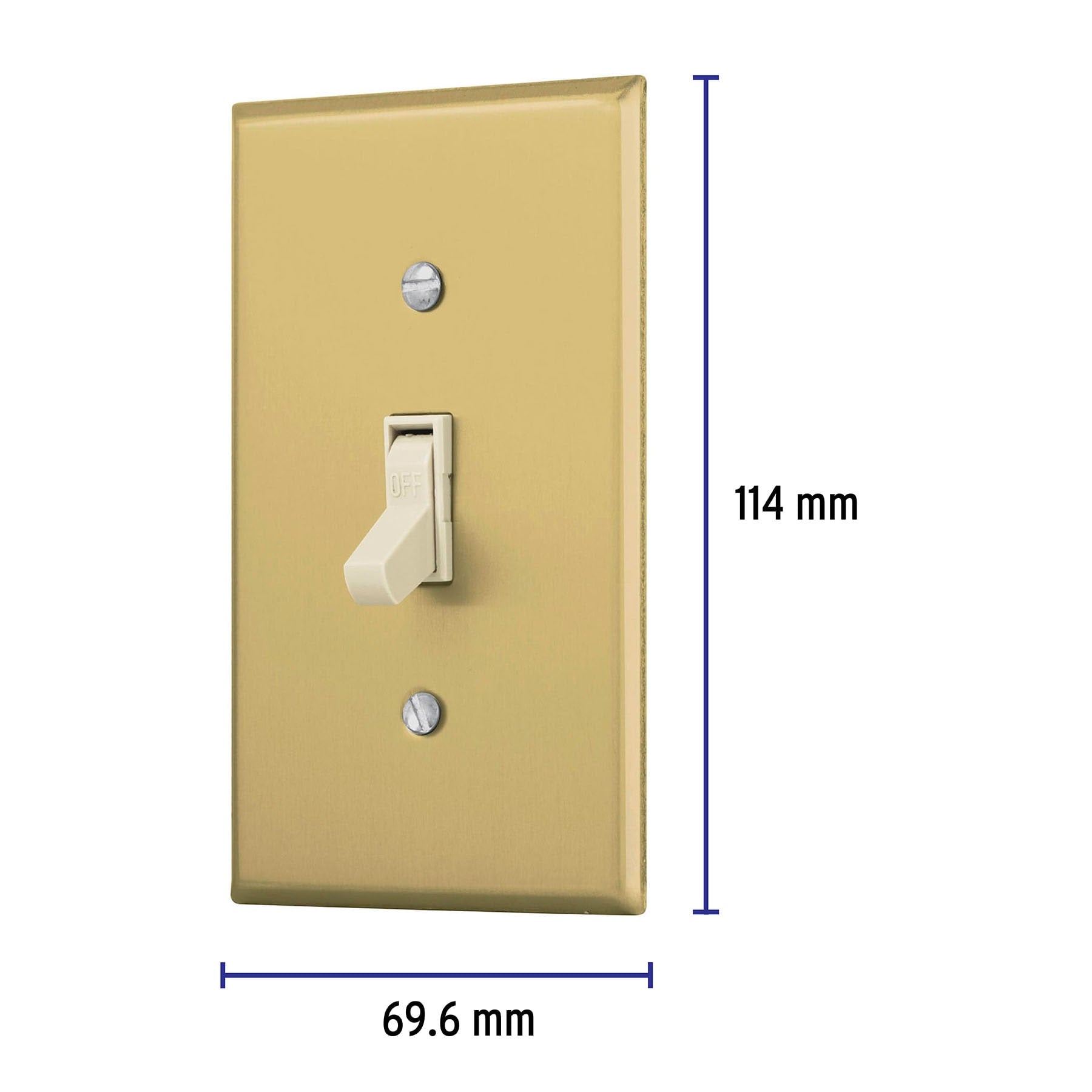 Placa armada interruptor sencillo, línea Standard, aluminio