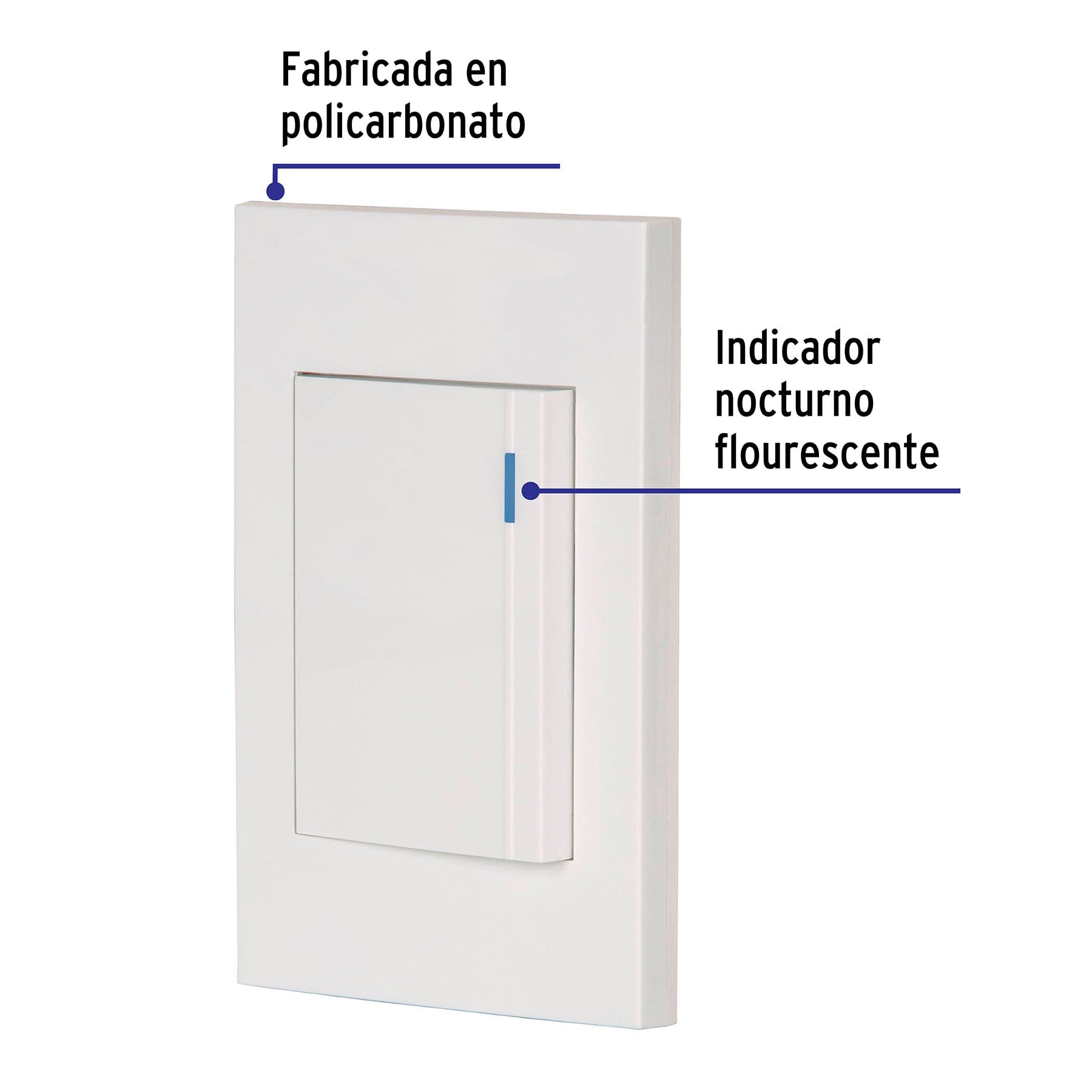 Placa armada 1 interruptor, 3 módeloulos, Española, blanco