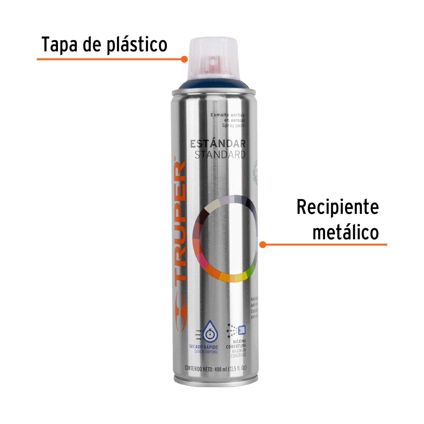 Pintura en aerosol, azul ultramar, bote esbelto, 400 ml