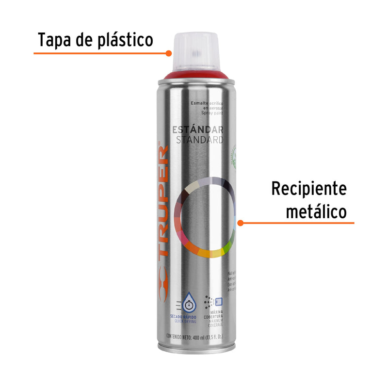 Pintura en aerosol,  rojo,  400 ml,  Truper