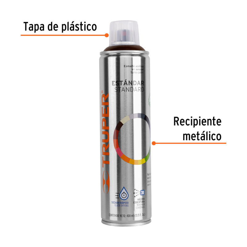 Pintura en aerosol,  tabaco,  400 ml, Truper