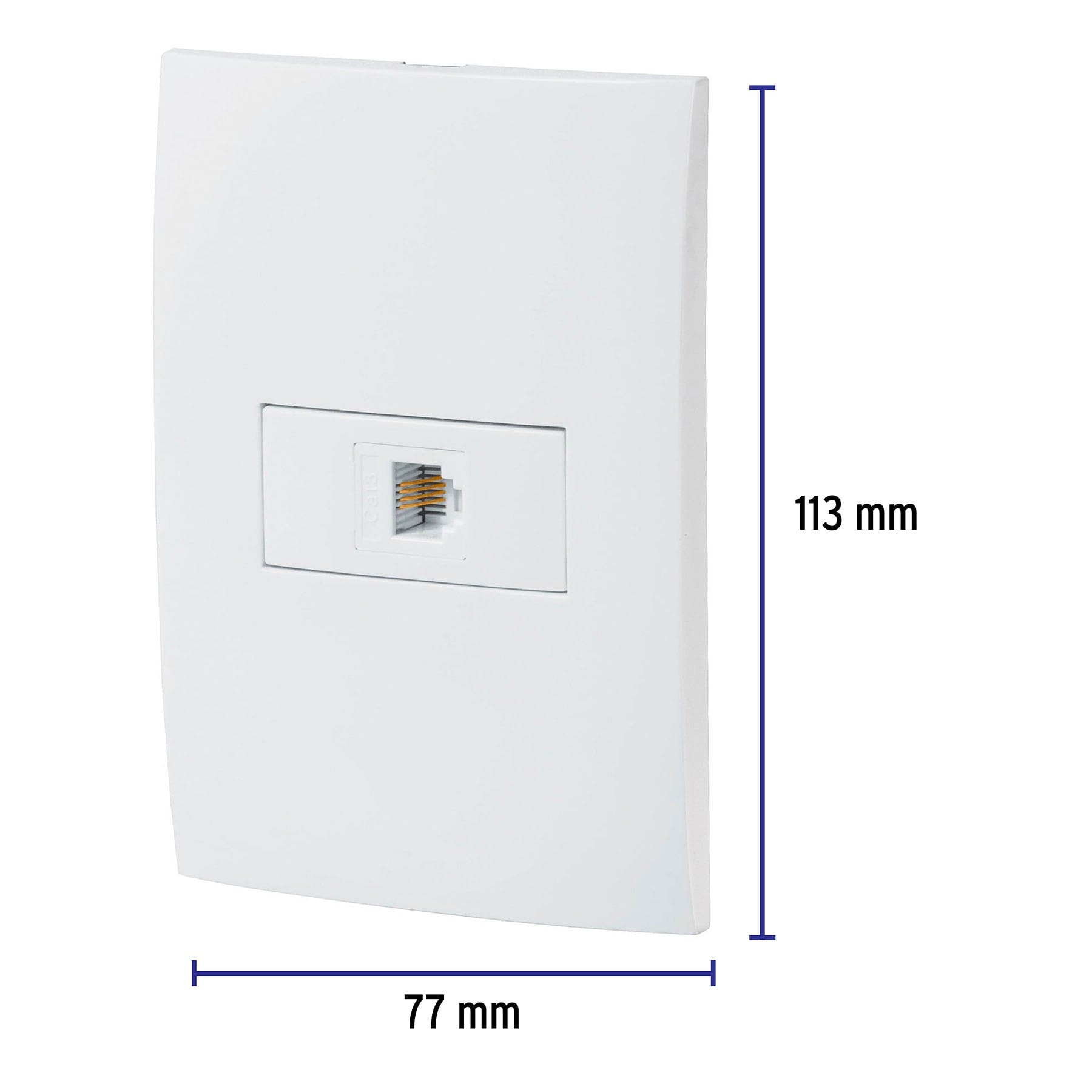 Placa armada con entrada para teléfono, línea Oslo, blanco