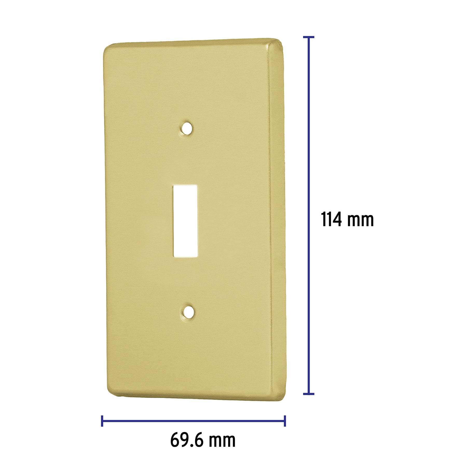Placa para interruptor vertical, de aluminio, línea Standard
