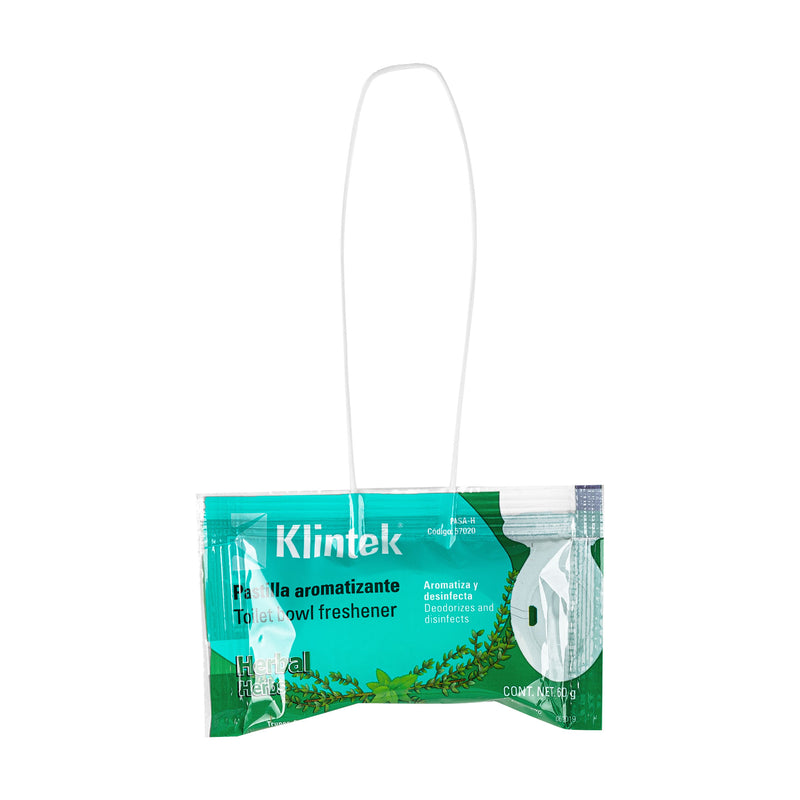 Pastilla aromatizante y desinfectante aroma herbal,  Klintek