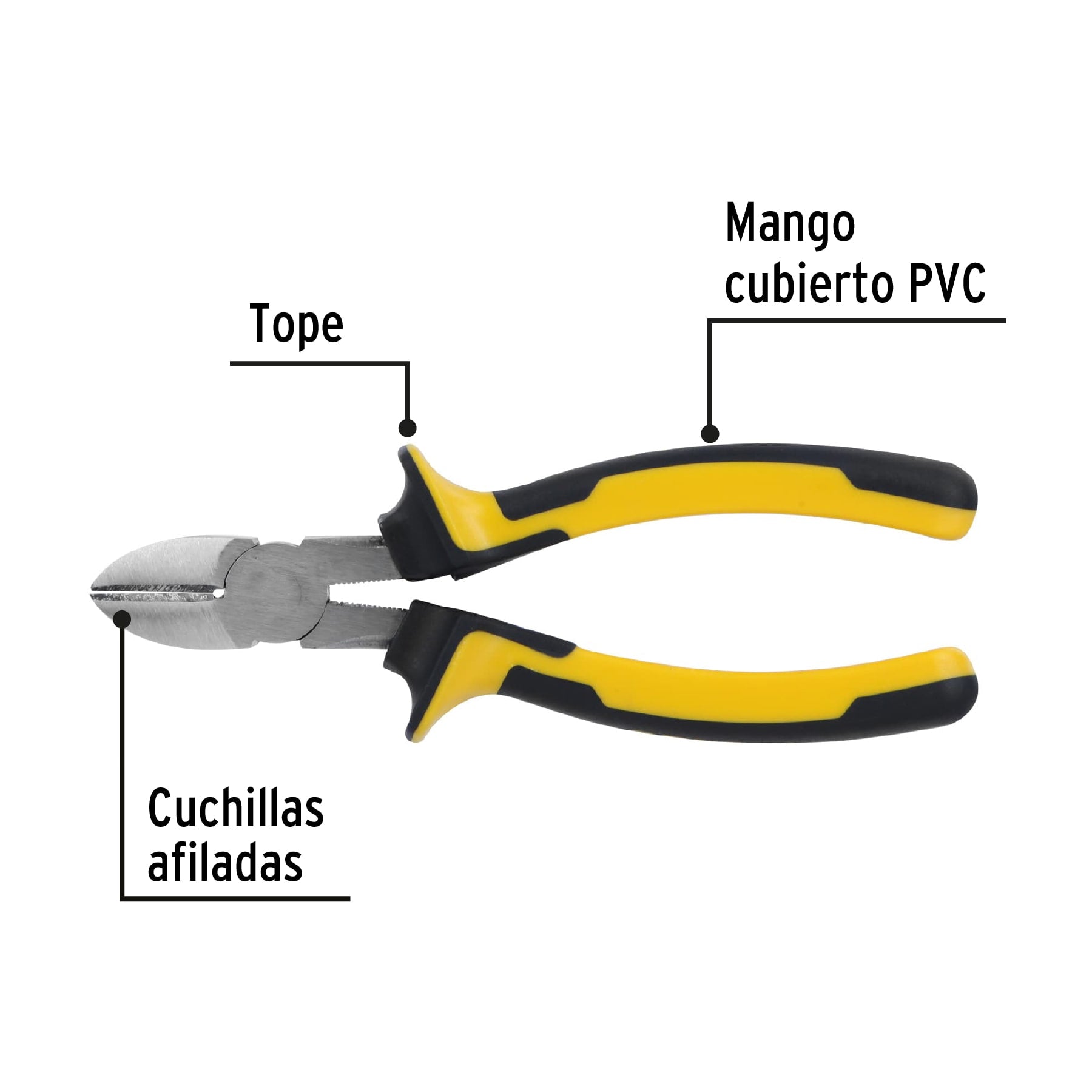 Pinza de corte diagonal 7" mango Comfort Grip, Pretul