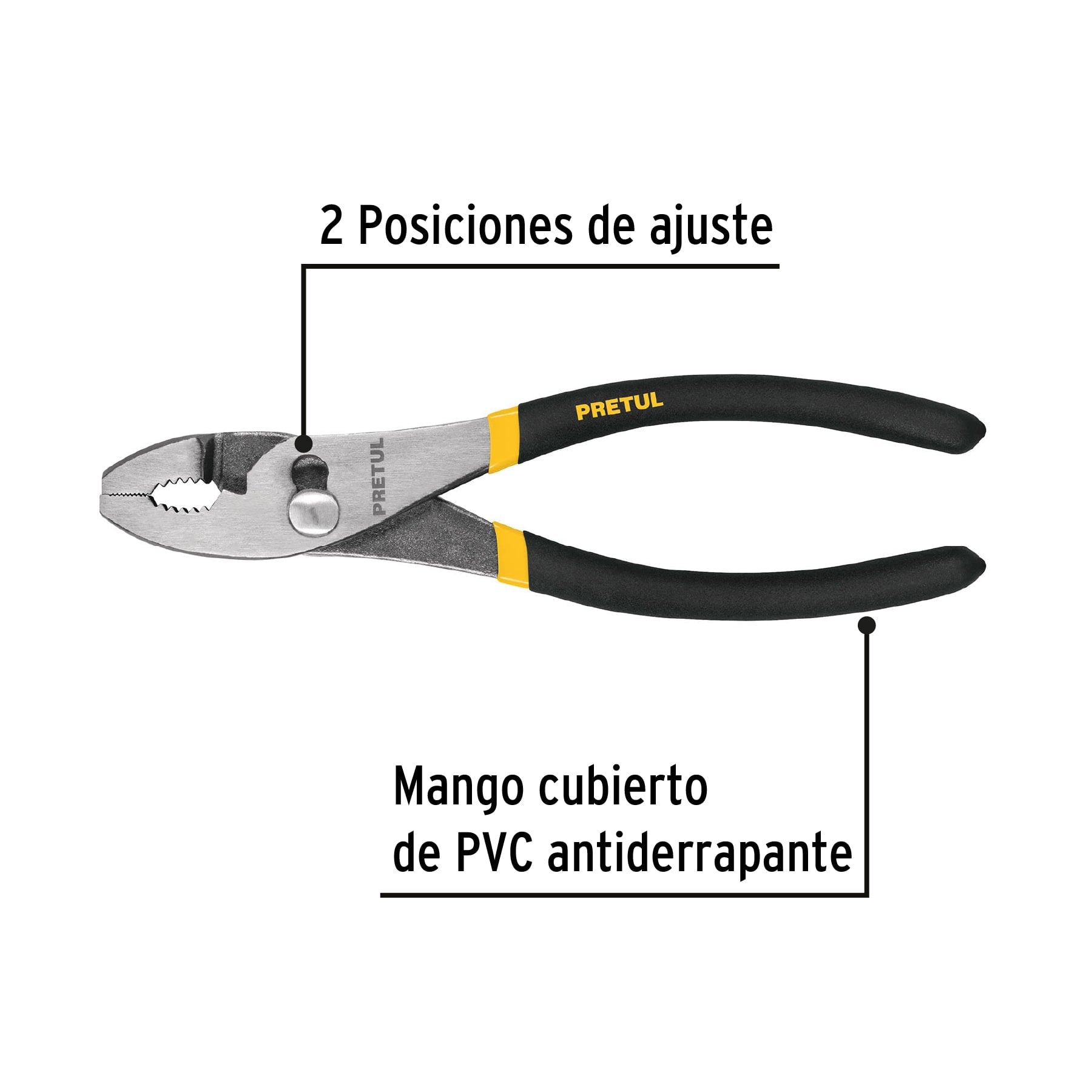 Pinza de chofer 8" mango de PVC, Pretul