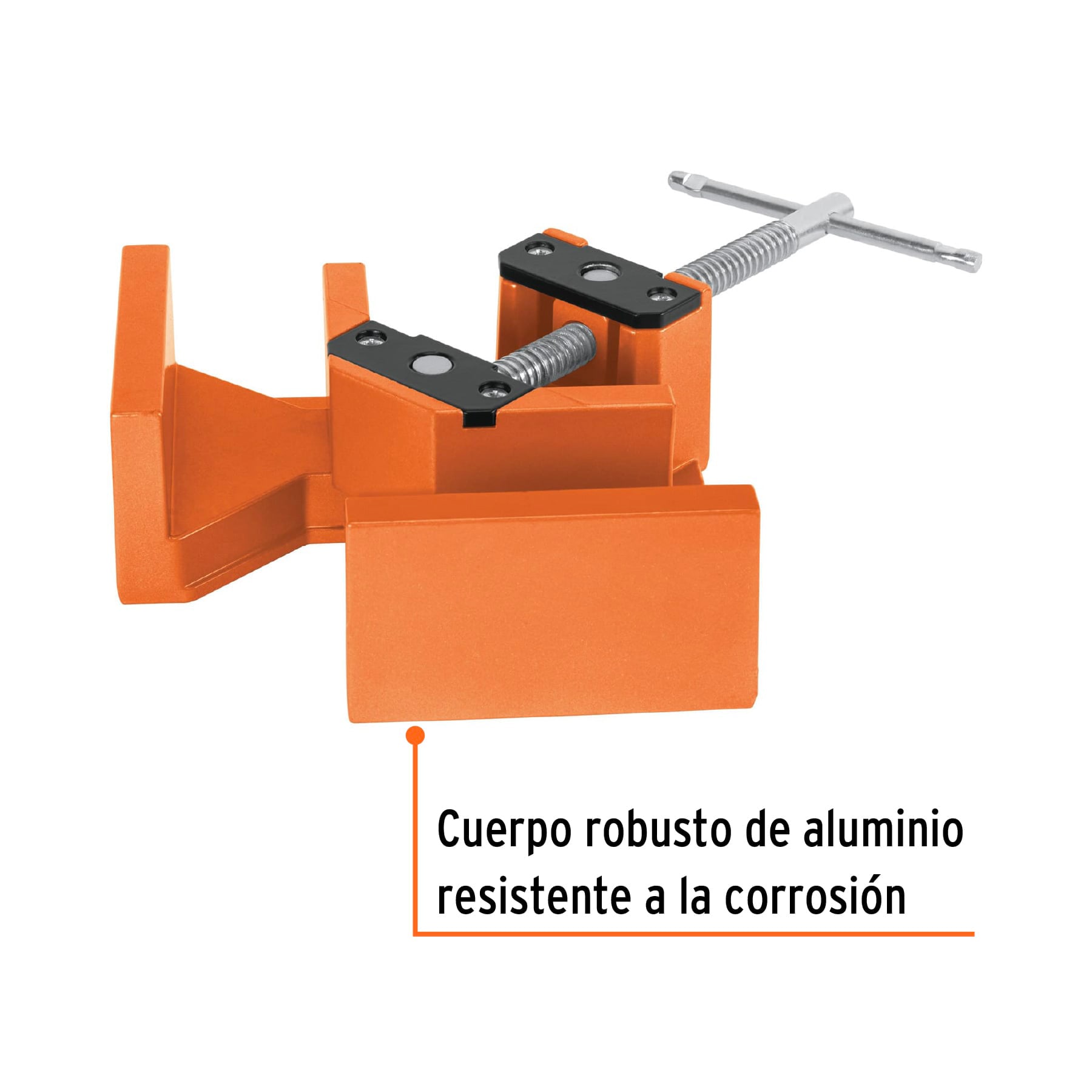 Prensa esquinera profesional, 2-1/2" de aluminio, Truper