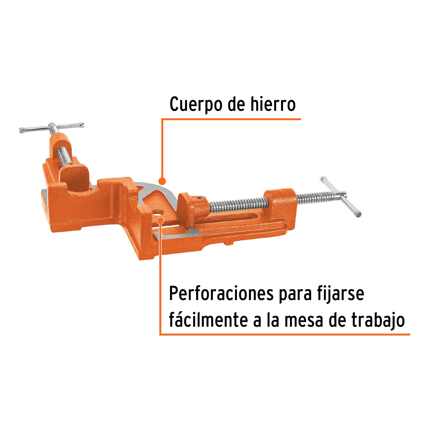 Prensa esquinera profesional 4-1/2", Truper