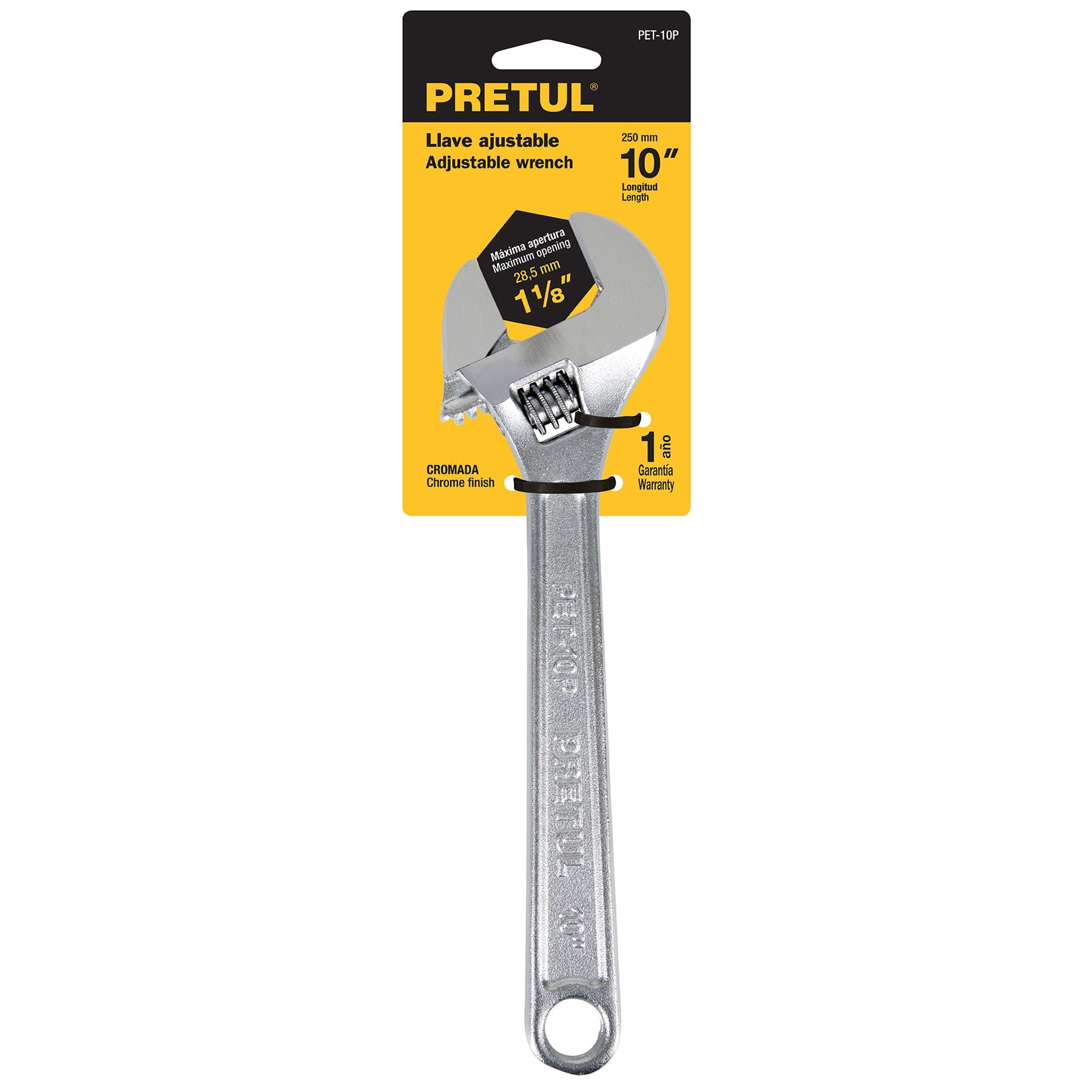Llave ajustable (perico) 10" cromada, Pretul