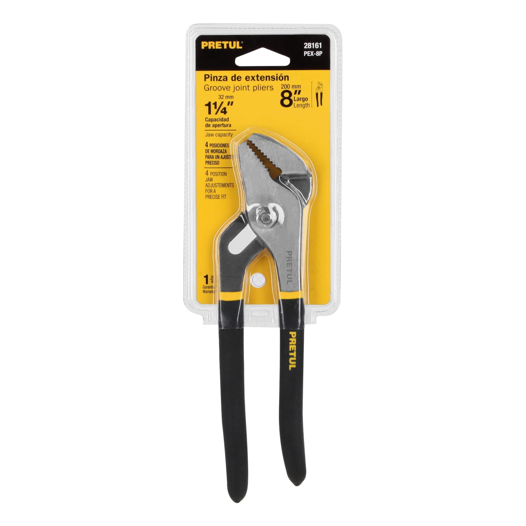 Pinza de extensión 8" mango de PVC, Pretul