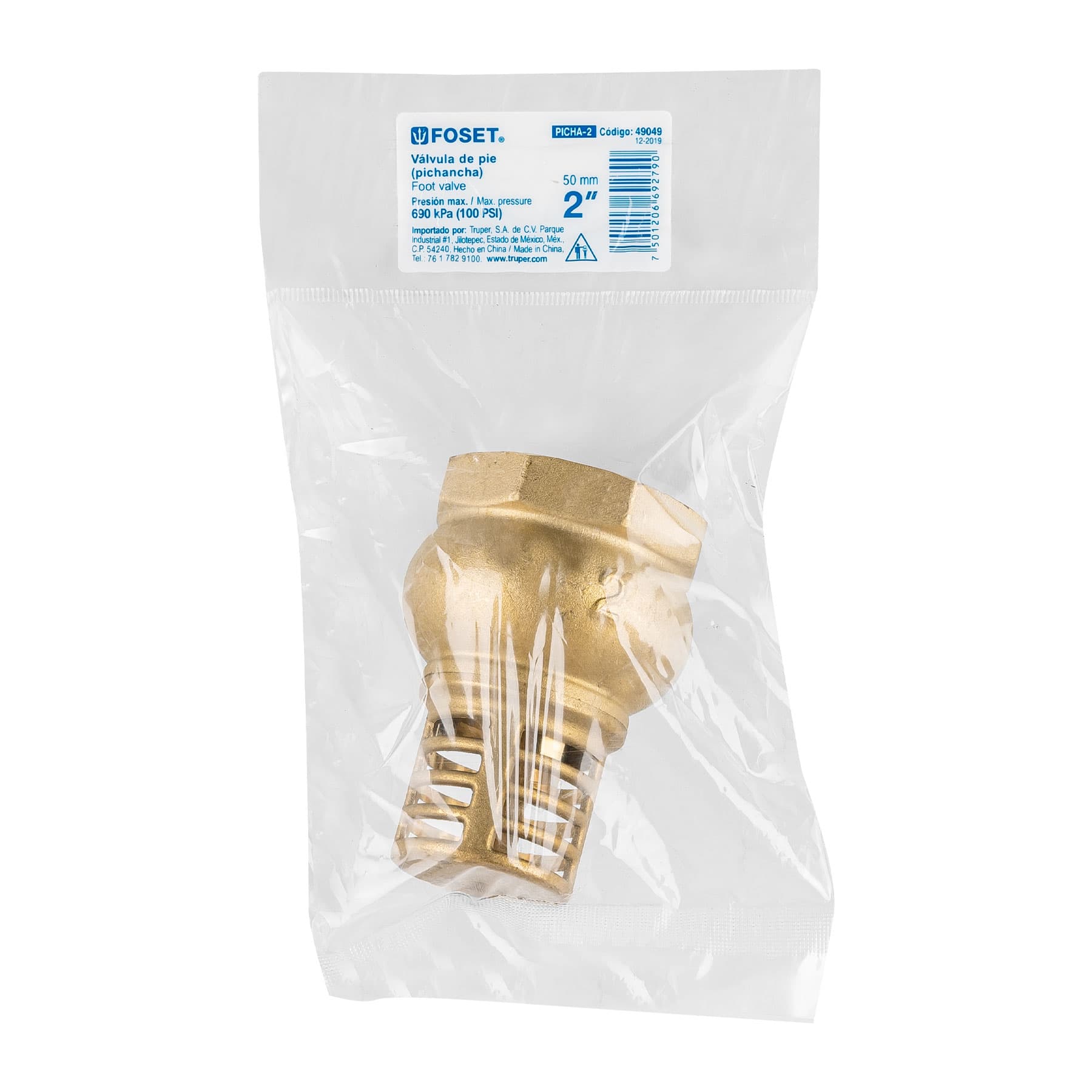 Pichancha con rejilla de latón 2", Foset
