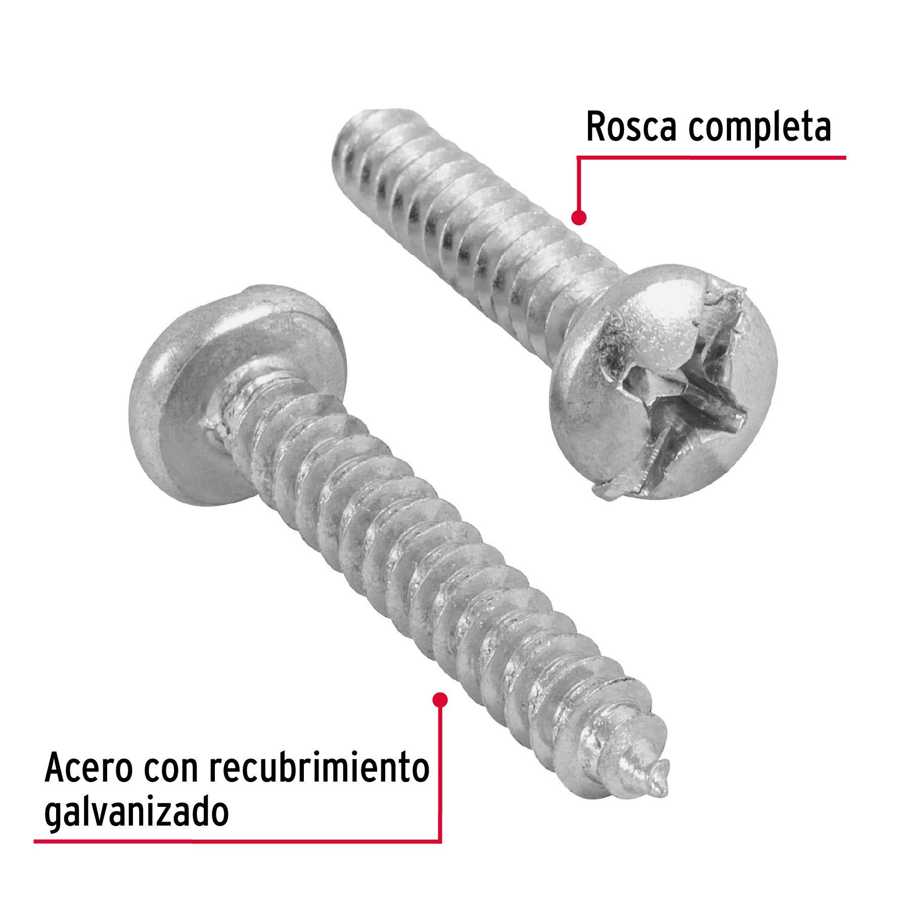 Bolsa con 100 pijas para lámina, #12 x 1-1/4", Fiero