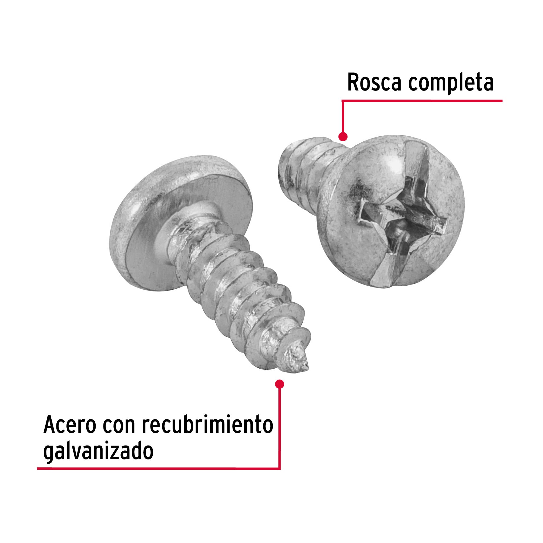 Bolsa con 100 pijas para lámina, #12 x 5/8", Fiero