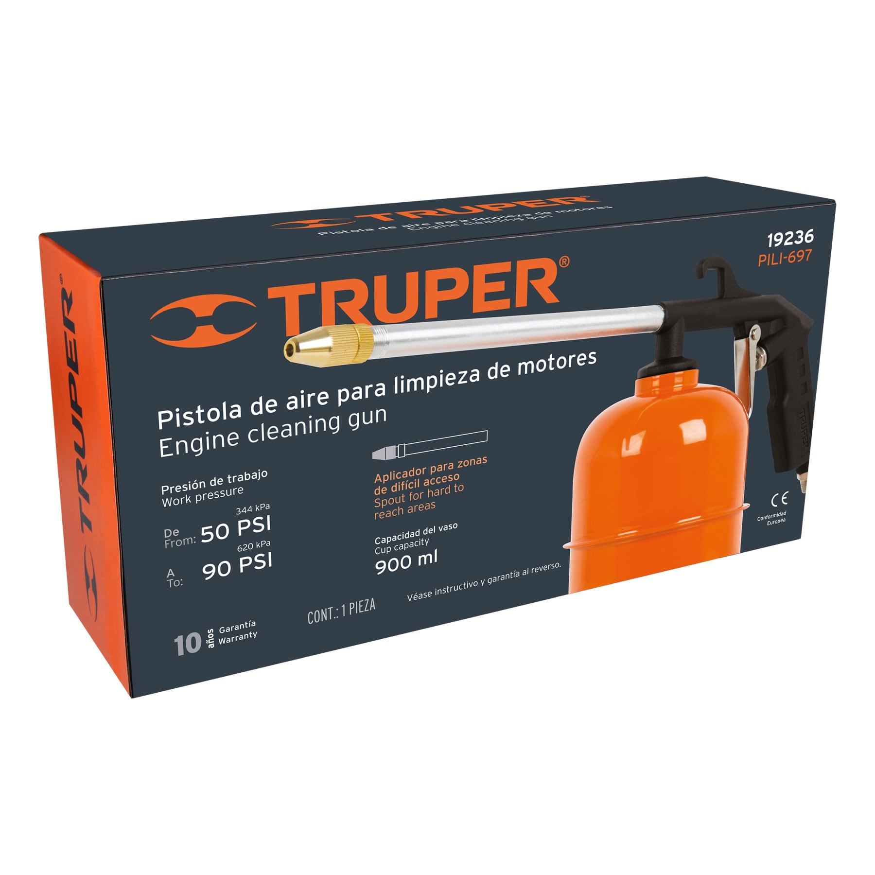 Pistola de aluminio para limpieza de motores, Truper