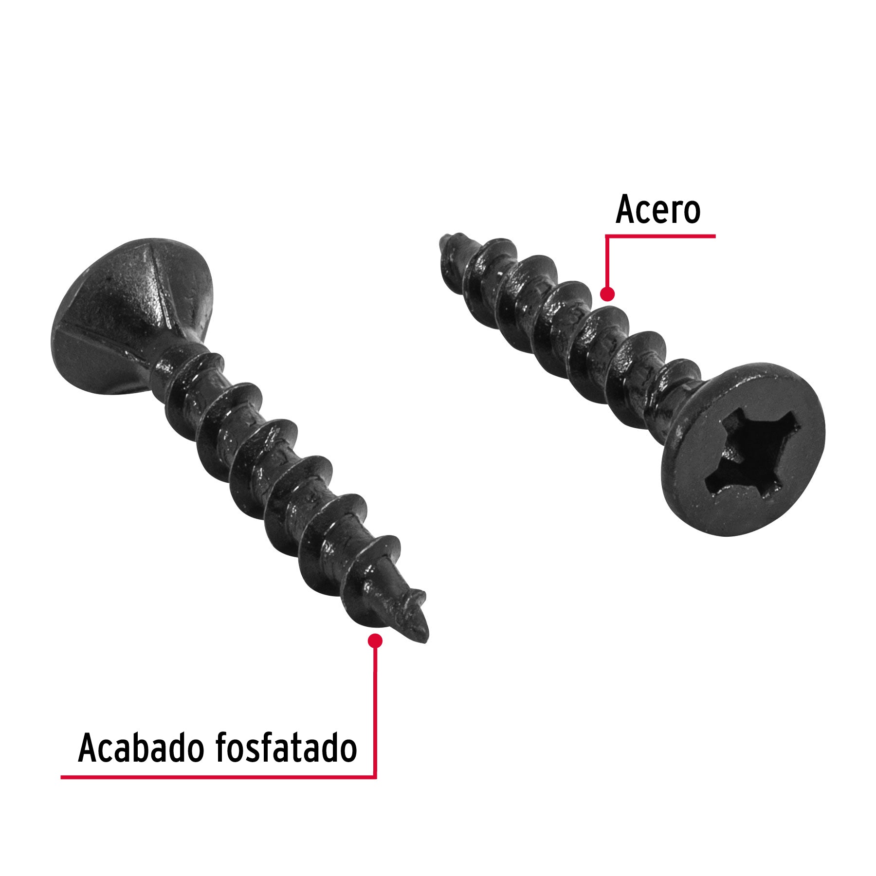 Bolsa con 200 pijas #8 x 1" combinadas (cuadro + Phillips)