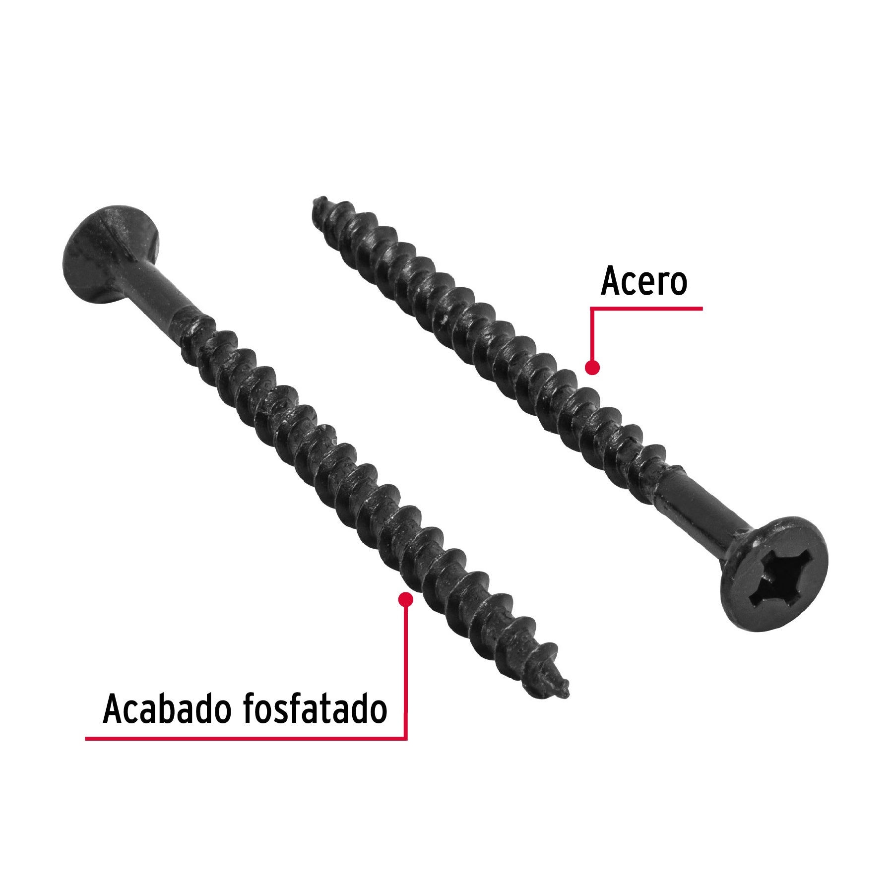 Bolsa con 200 pijas #8 x 2-1/2" combinadas (cuadro+Phillips)