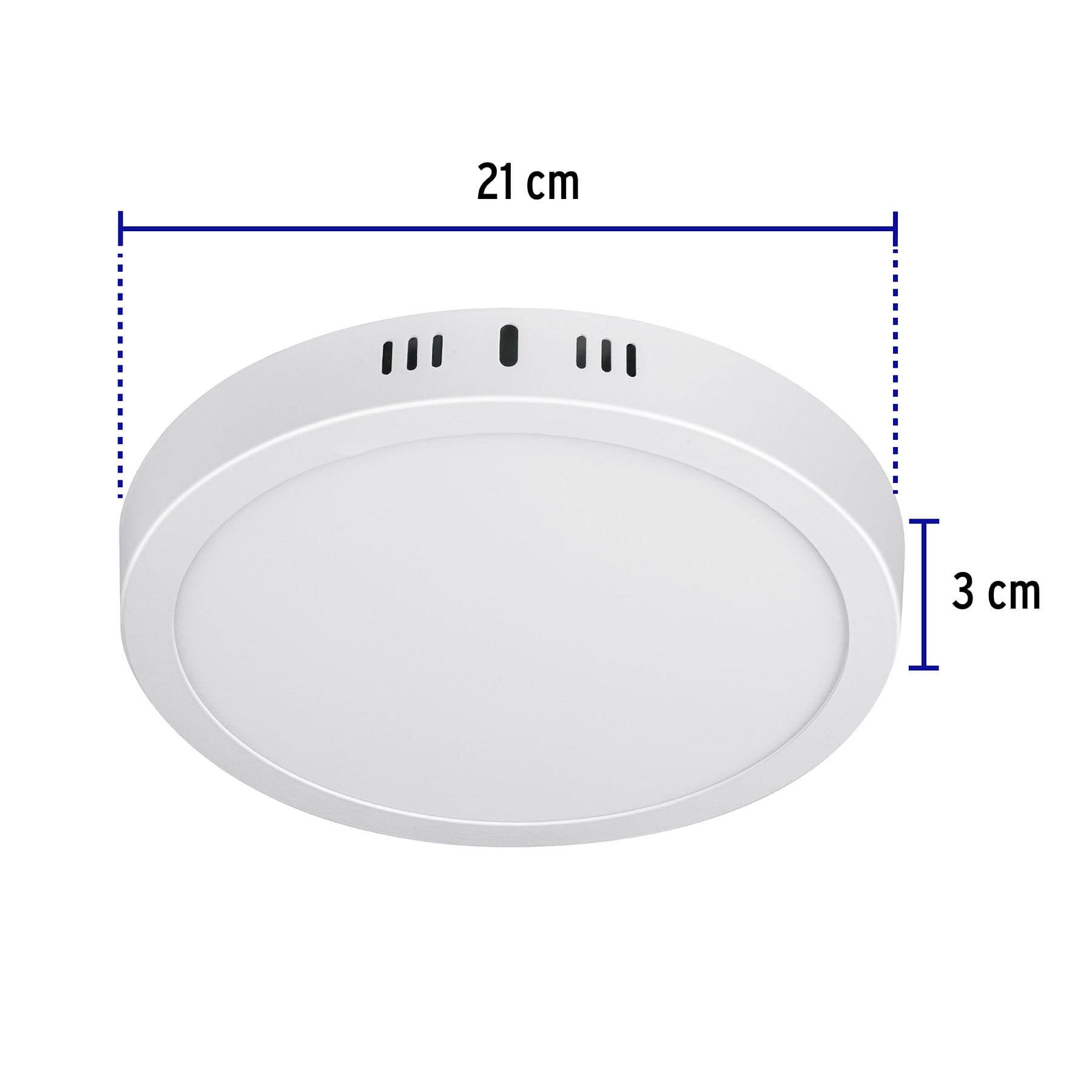 Luminario LED tipo plafón 18 W, redondo, luz de día, blanco