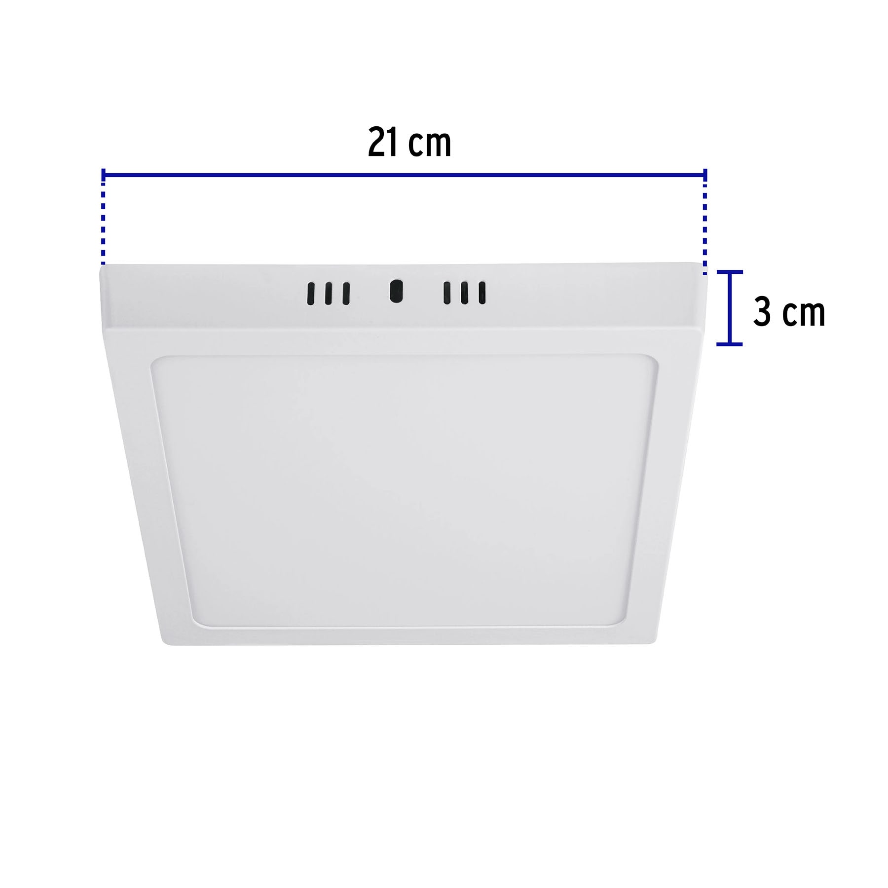 Luminario LED tipo plafón 18 W, cuadrado, luz de día, blanco
