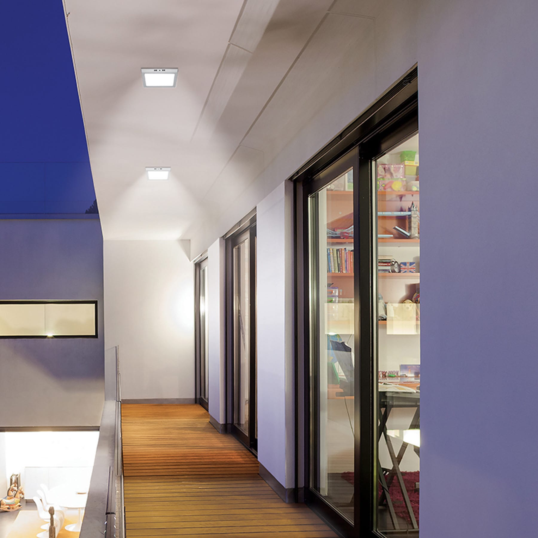 Luminario LED tipo plafón 24 W, cuadrado, luz de día, blanco