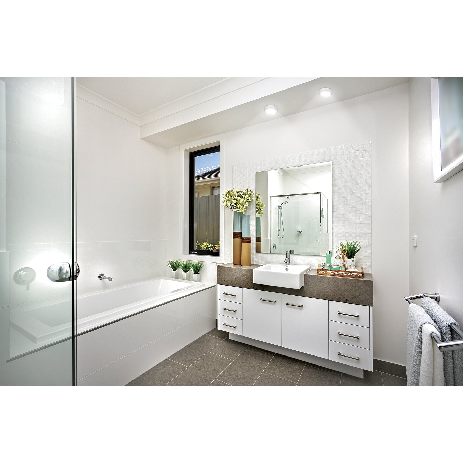 Plafón decorativo de LED 15 W redondo para baño, Volteck