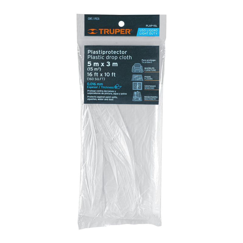 Plastiprotector 5 x 3 m,  uso ligero,  Truper