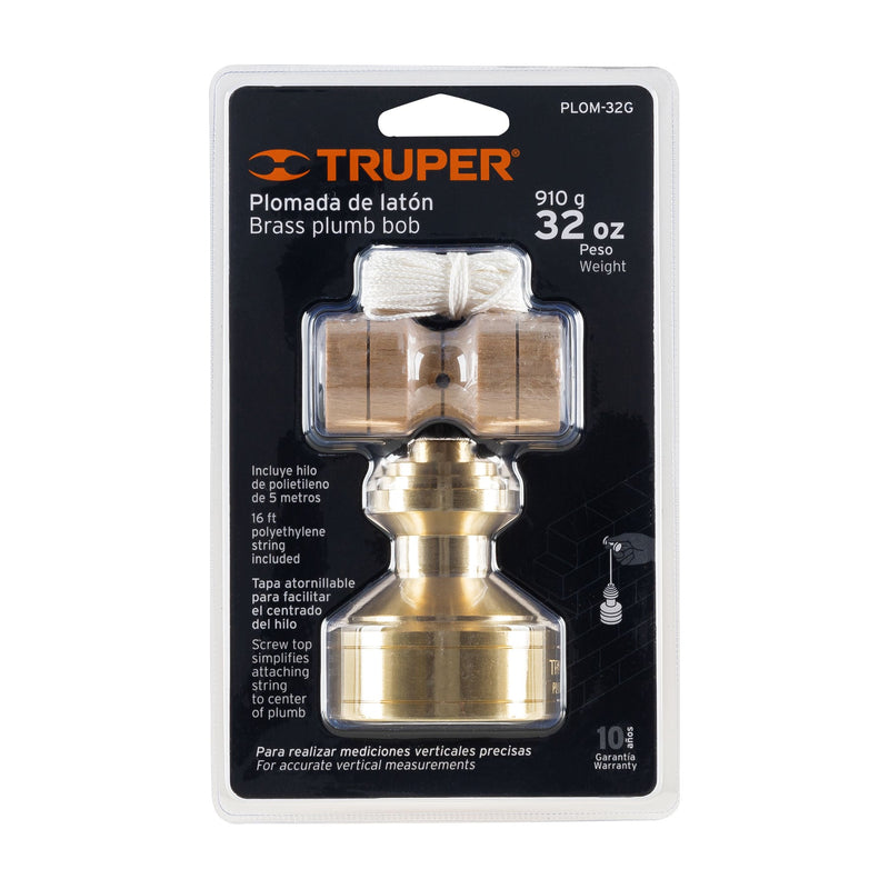 Plomada de latón†32 oz†tipo Guatemala,  Truper