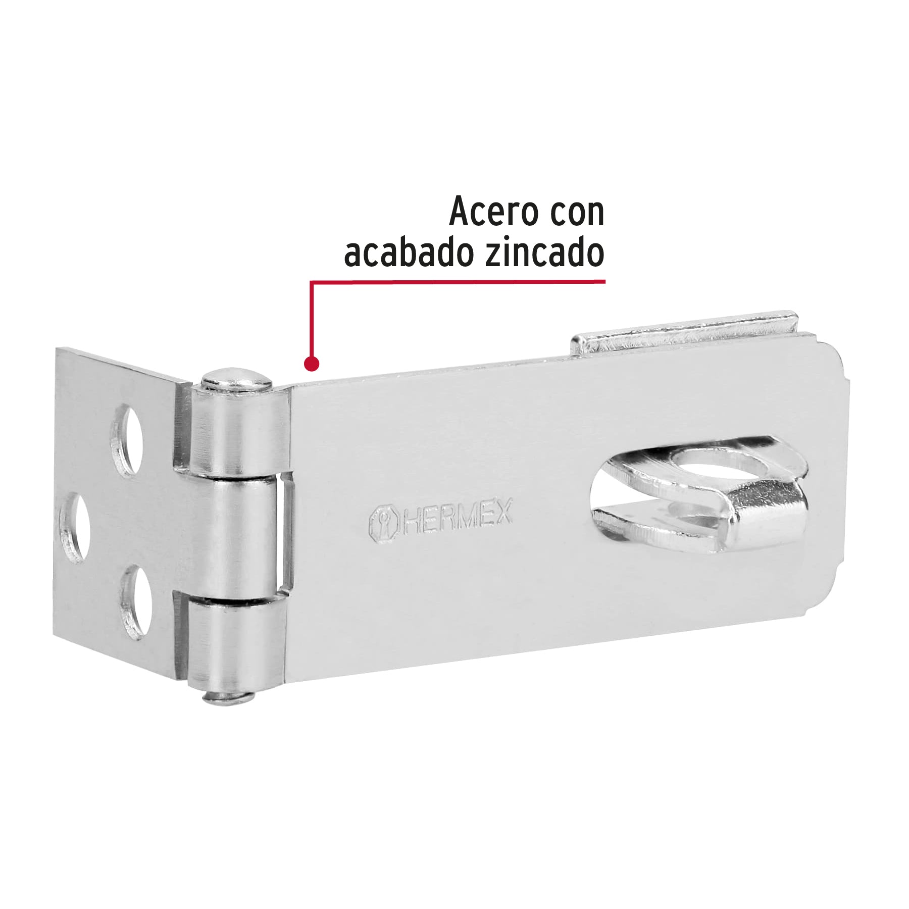 Portacandado de acero zincado 2-1/2", Hermex