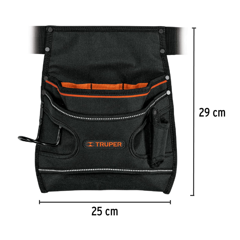 Porta herramientas de poliéster,  7 compartimentos,  Truper