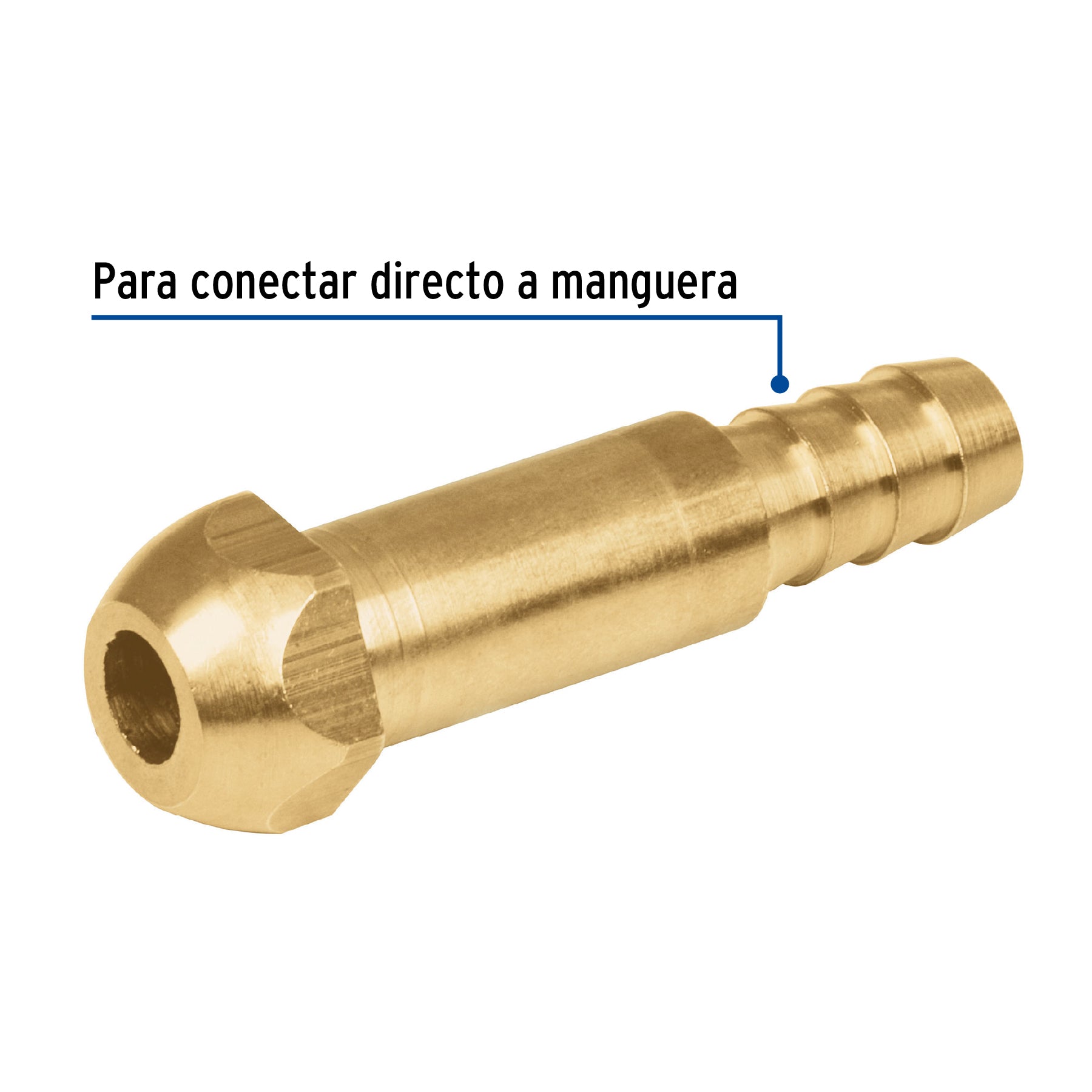 Punta pol de latón 3/8" x 6 cm, de espiga, Foset