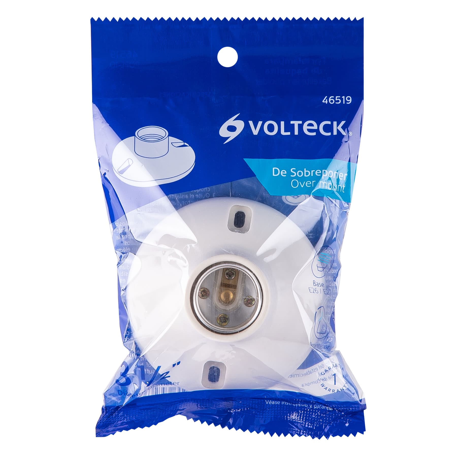 Portalámpara de baquelita, 3-1/2", Volteck