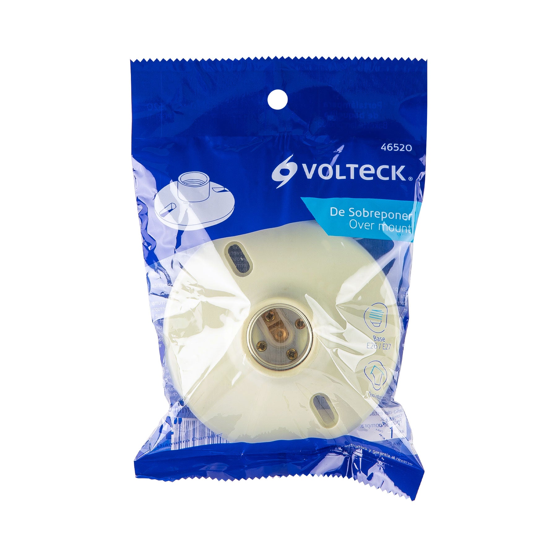 Portalámpara 4" de baquelita, Volteck