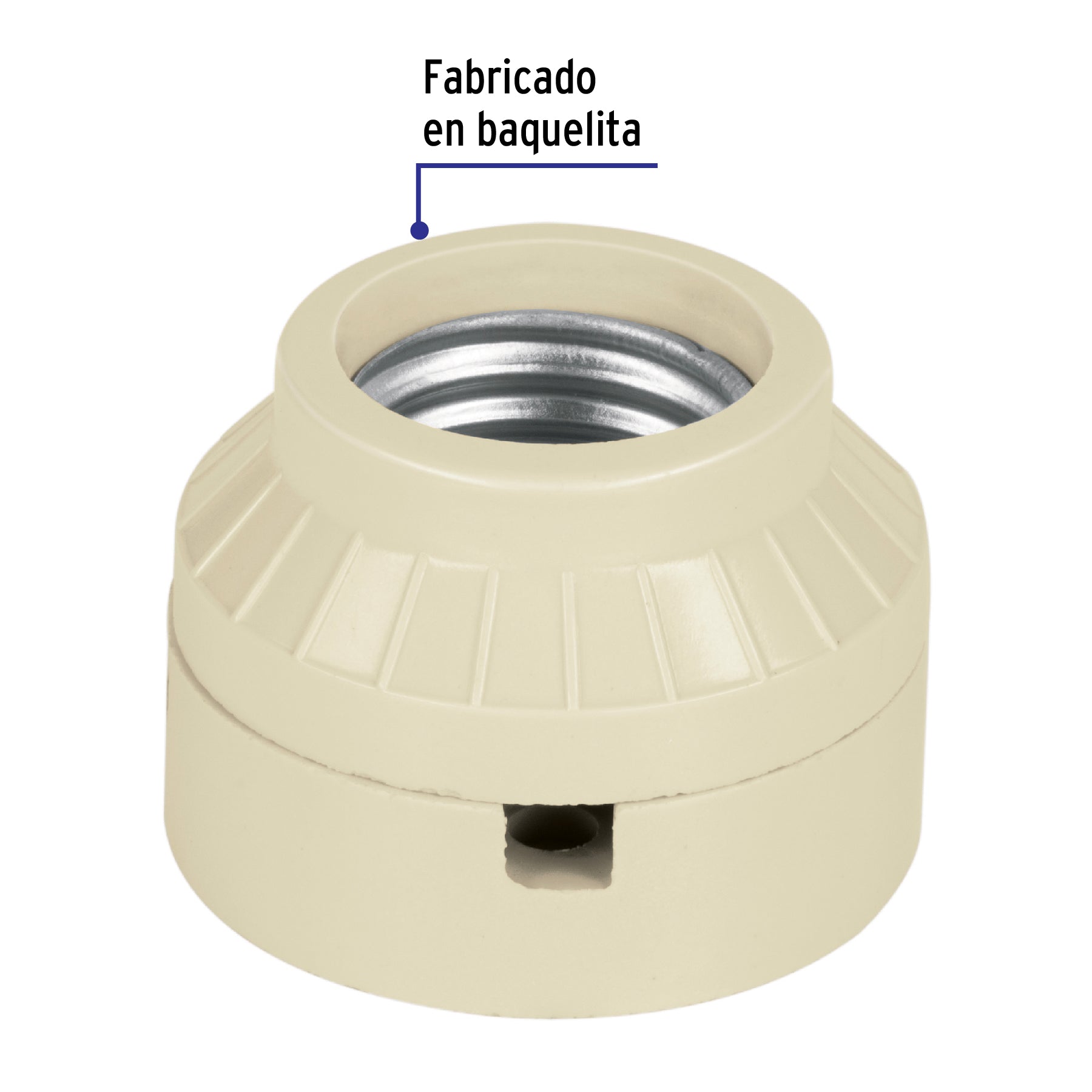 Portalámpara de baquelita, tipo anuncio, Volteck