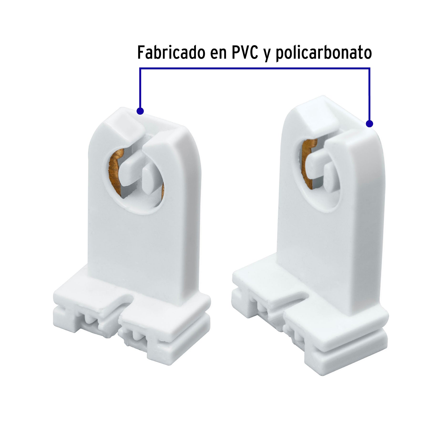 Bolsa 2 pz portalámparas para tubo LED y fluorescente, base G13