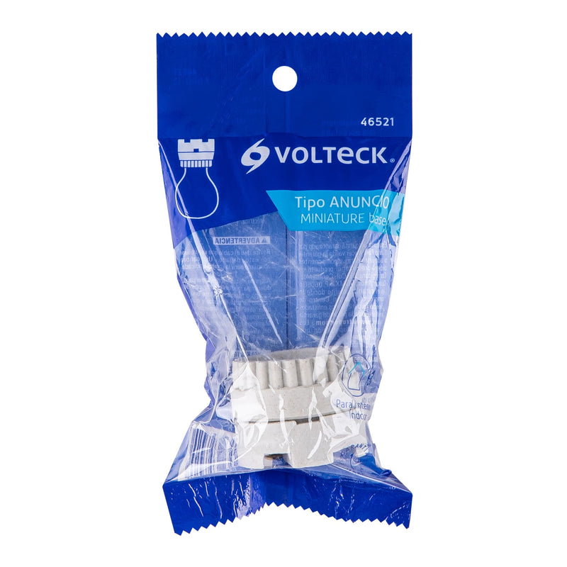 PortaLámpara de porcelana,  tipo anuncio,  Volteck