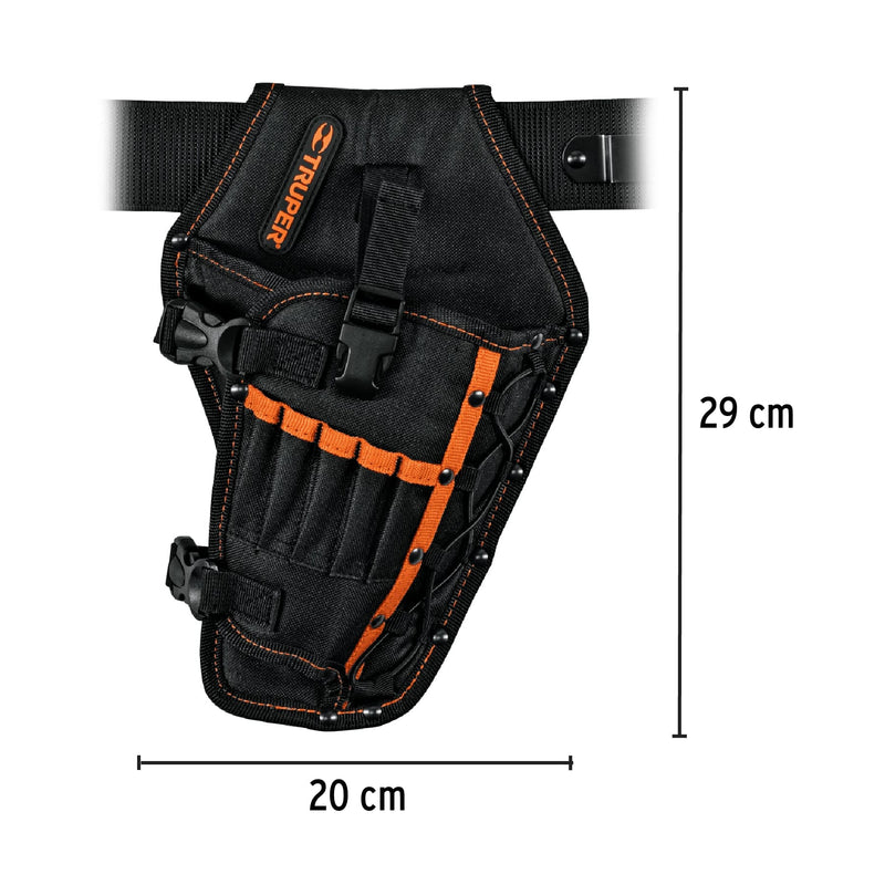 Porta taladro de poliéster,  6 compartimentos,  Truper
