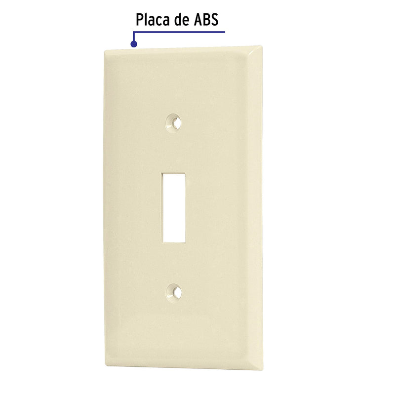 Placa de ABS para interruptor vertical,  Standard,  marfil