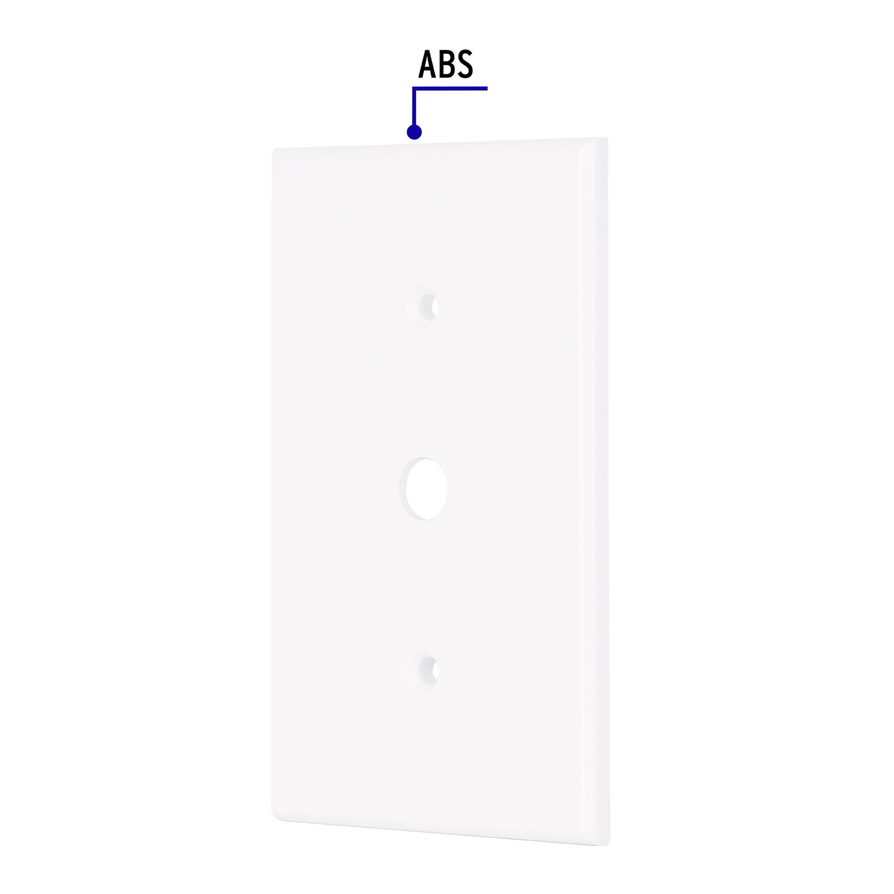 Placa de ABS para atenuador, Standard, blanco, Volteck