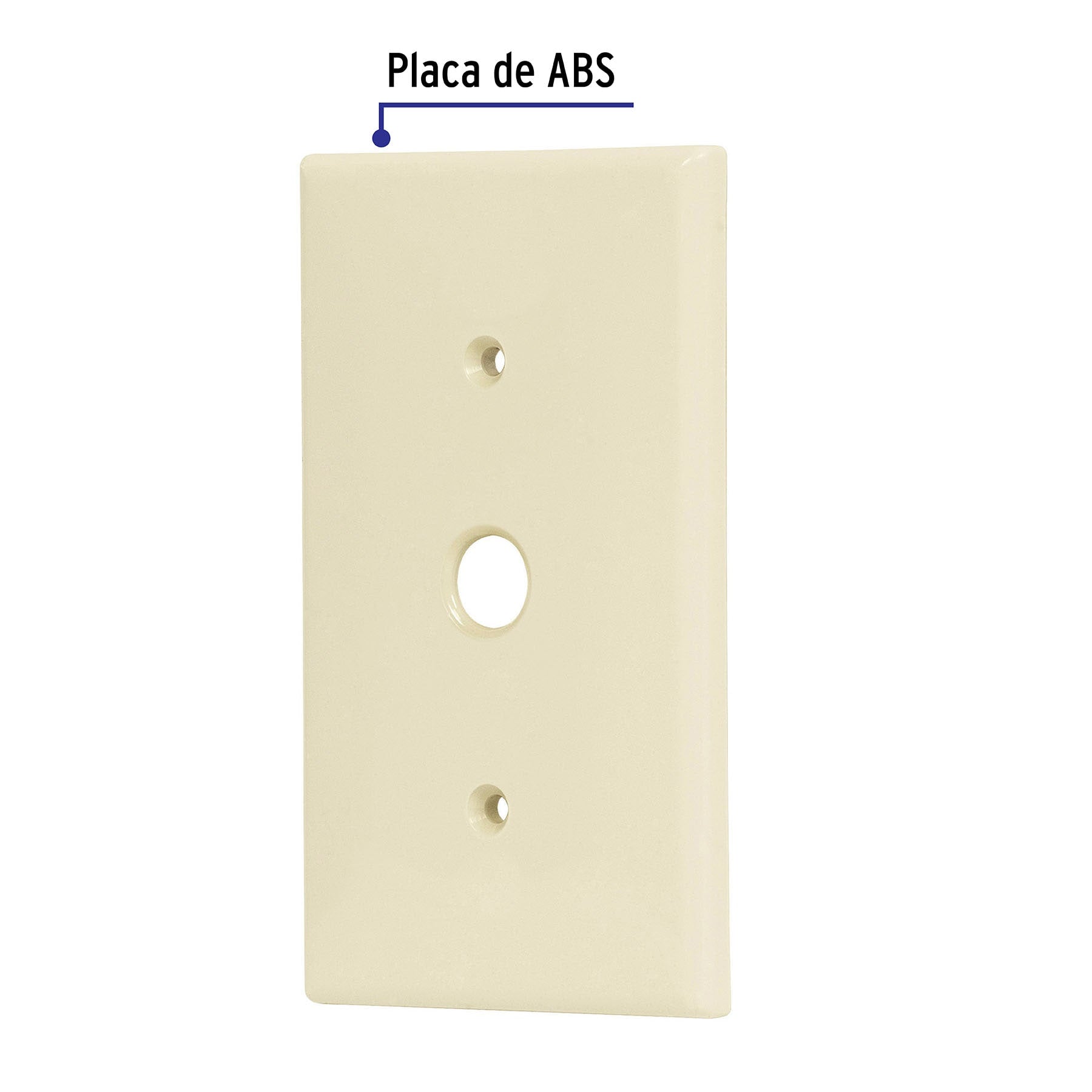 Placa de ABS para atenuador, Standard, marfil, Volteck, PPDI-S, 48170